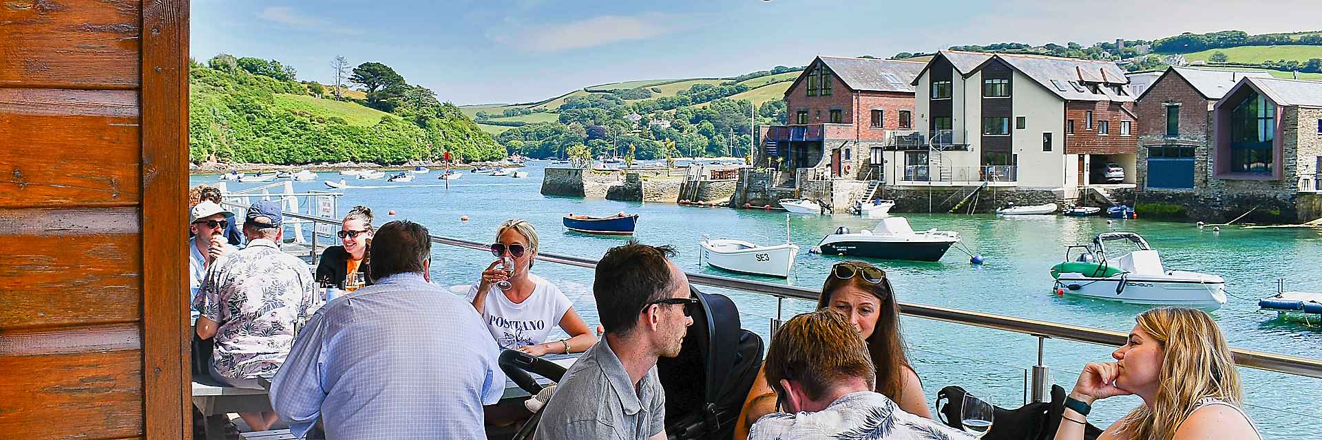 Crab Shed Salcombe - quayside seafood restaurant at the Fish Quay, Salcombe Harbour