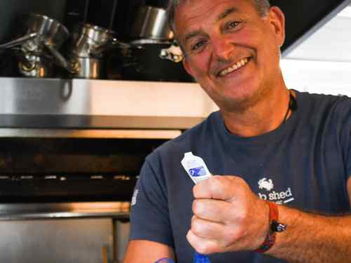 The Crab Shed Salcombe restaurant - waterside seafood dining overlooking the harbour