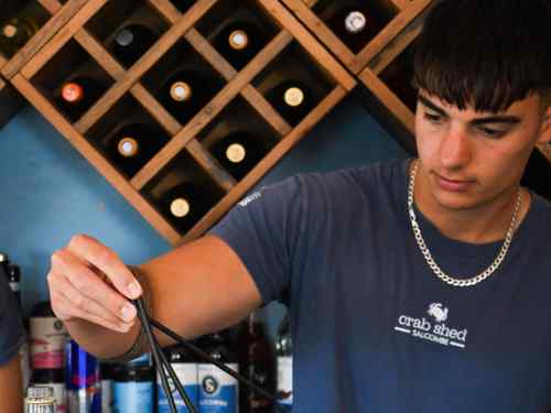 The Crab Shed Salcombe restaurant - waterside seafood dining overlooking the harbour