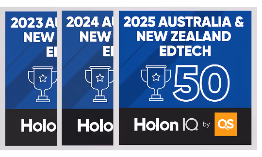 HolonIQ Australia & New Zealand EdTech 50, 2023, 2024, and 2025.