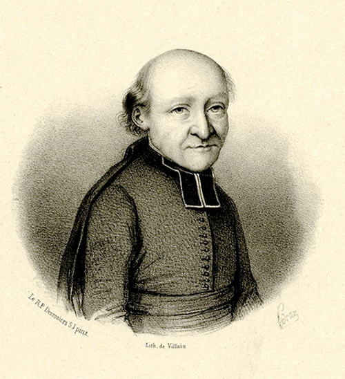 Retrato litografiado del abate Augustin Barruel