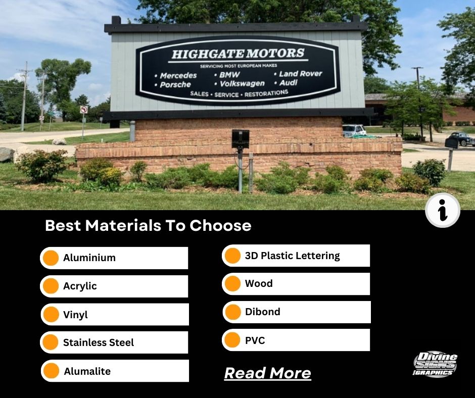 Best Materials for Outdoor Signs