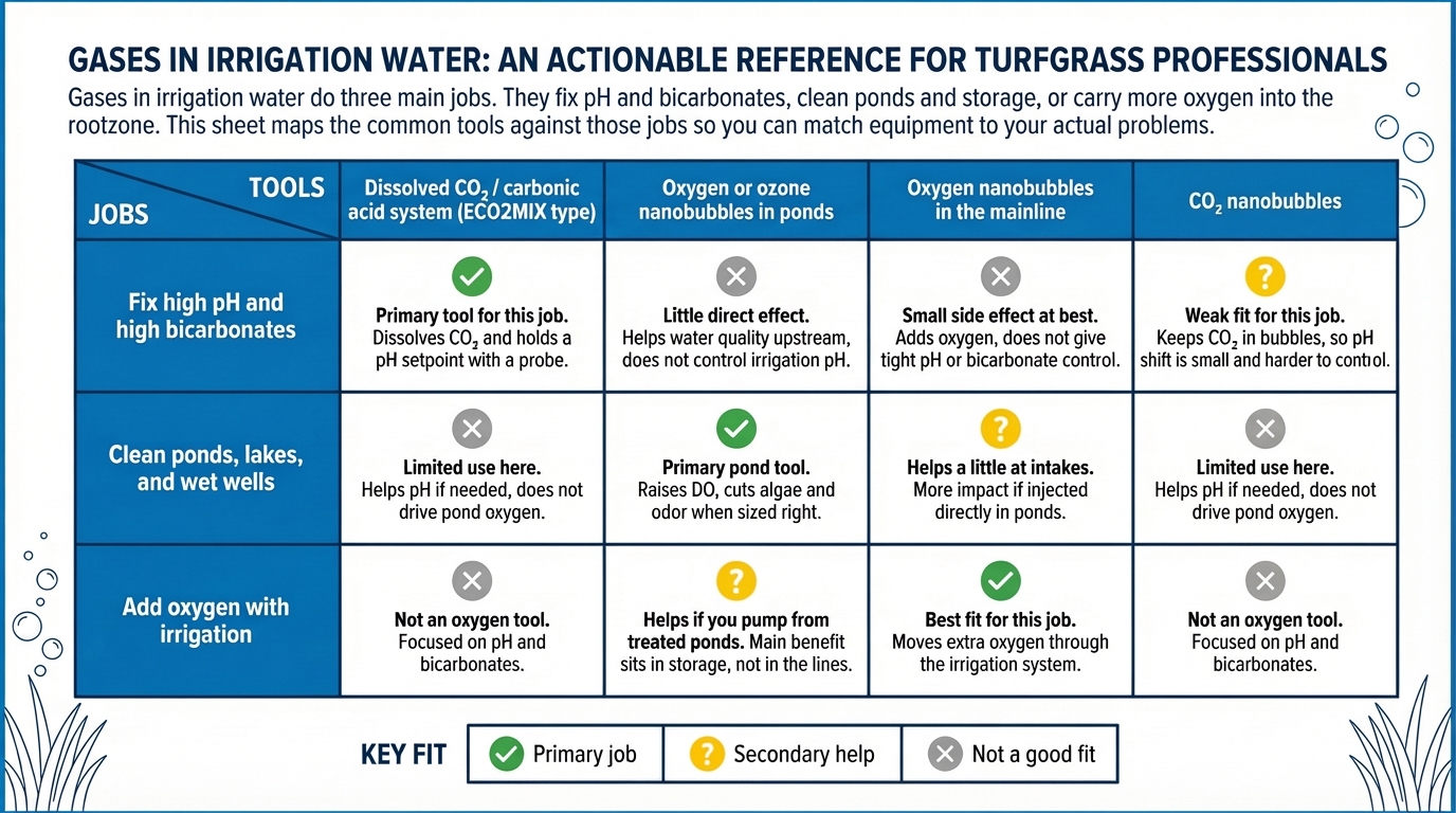 Nanobubbles vs Carbonic Acid for Turf