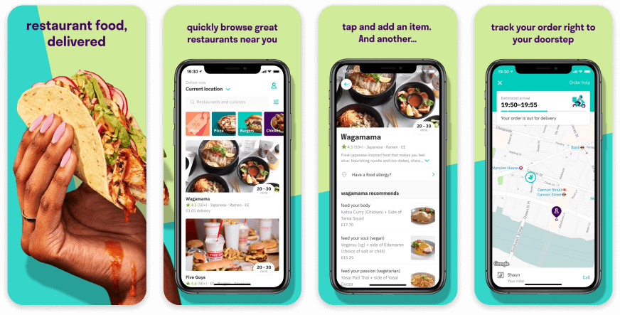 Deliveroo App Store Screenshot Examples