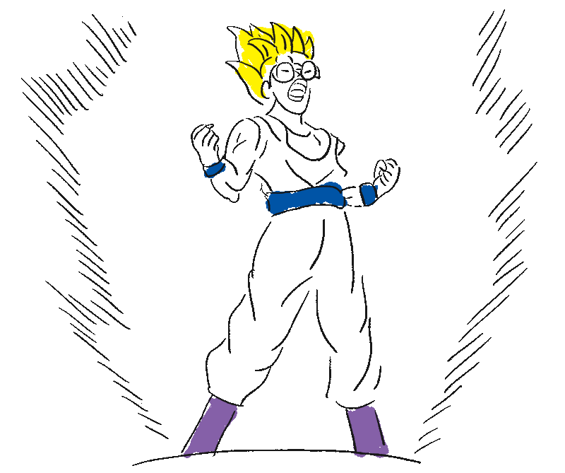 Mag getting supercharged like super saiyan!