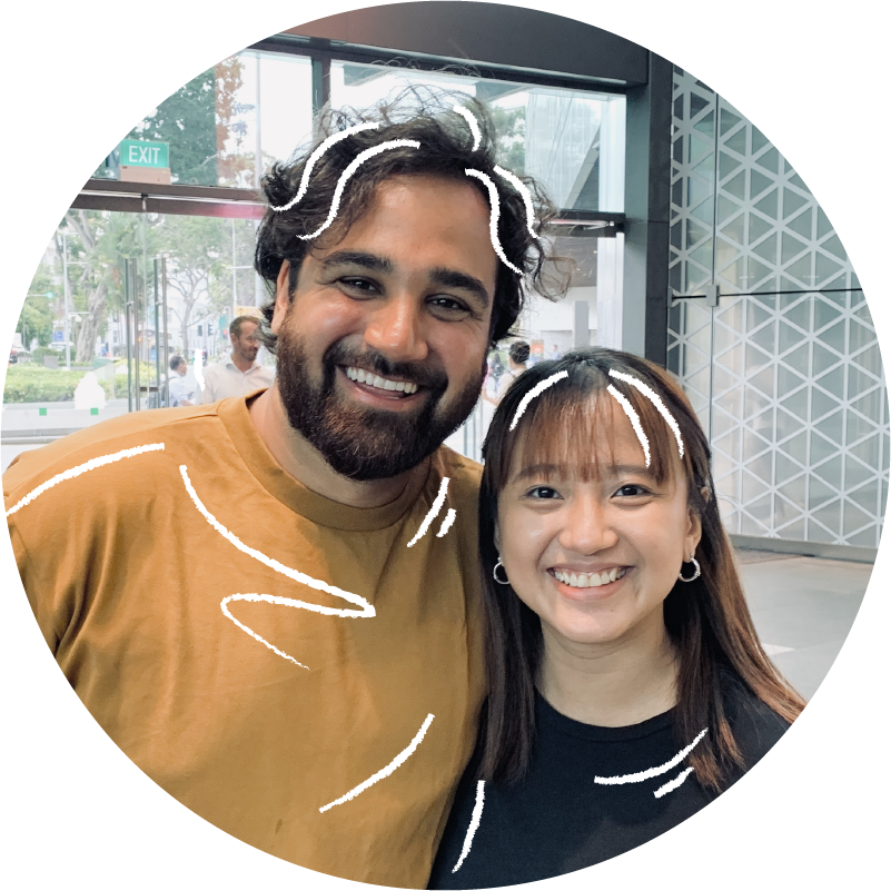 Mag and her Swedish boss in Singapore