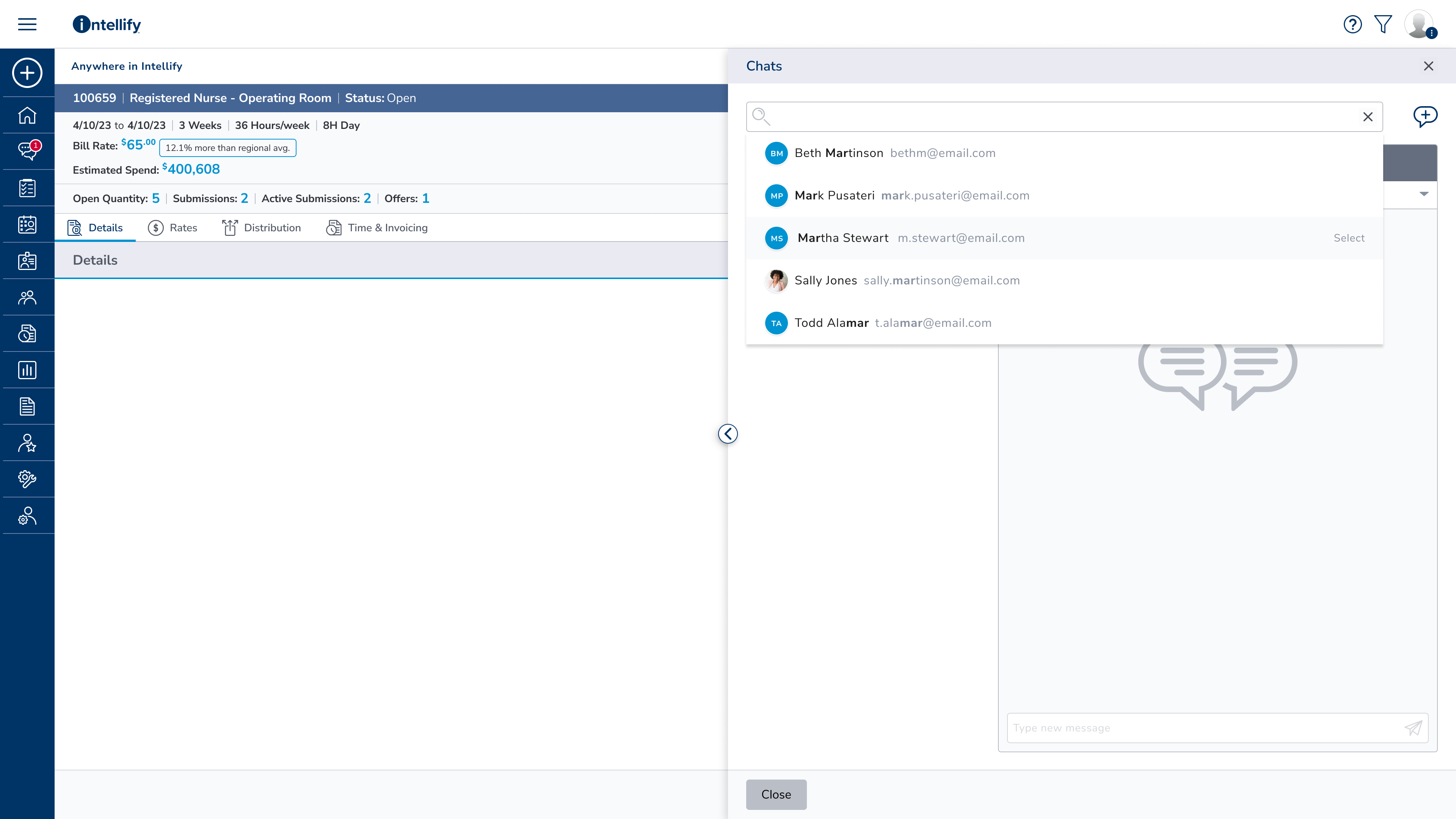 Web Chat - Start New Message
