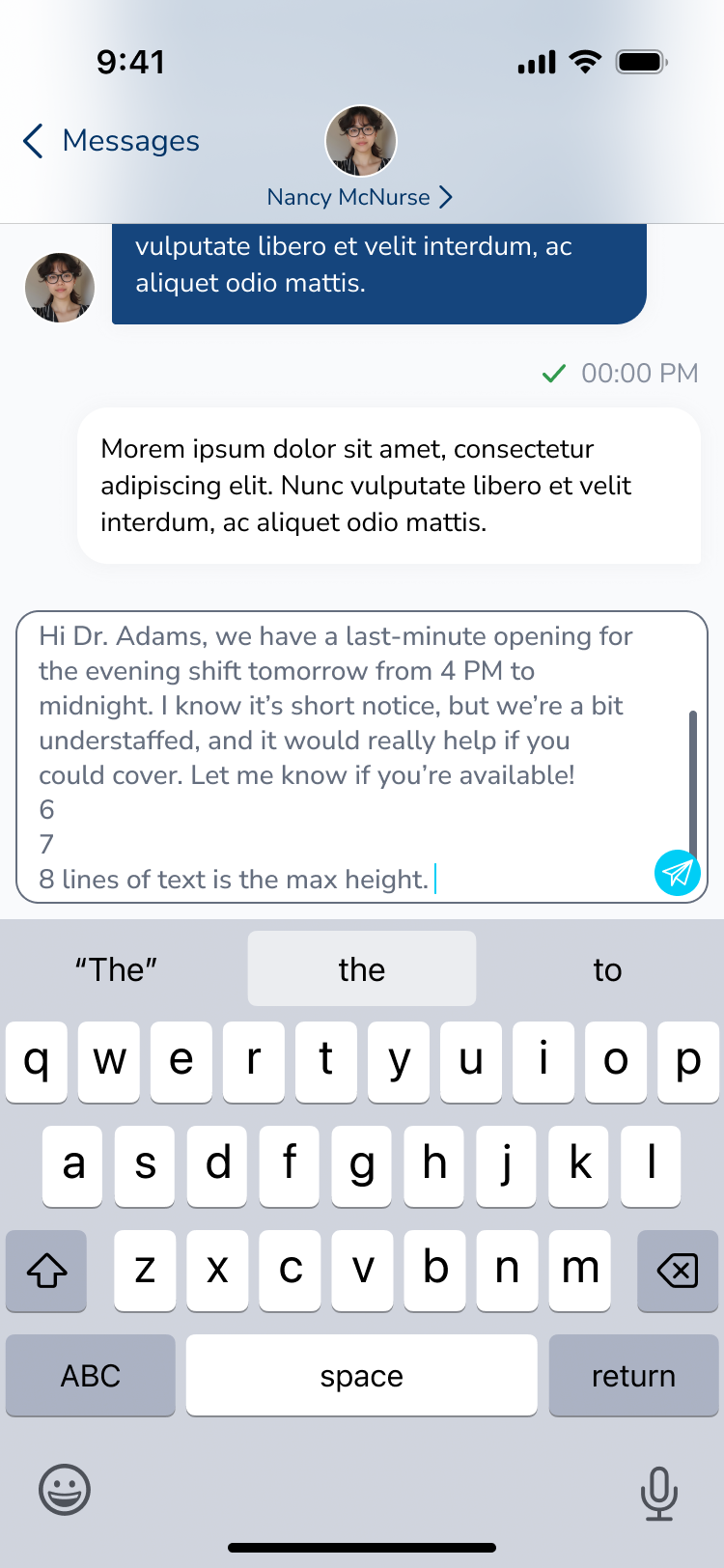 Mobile Chat Writting