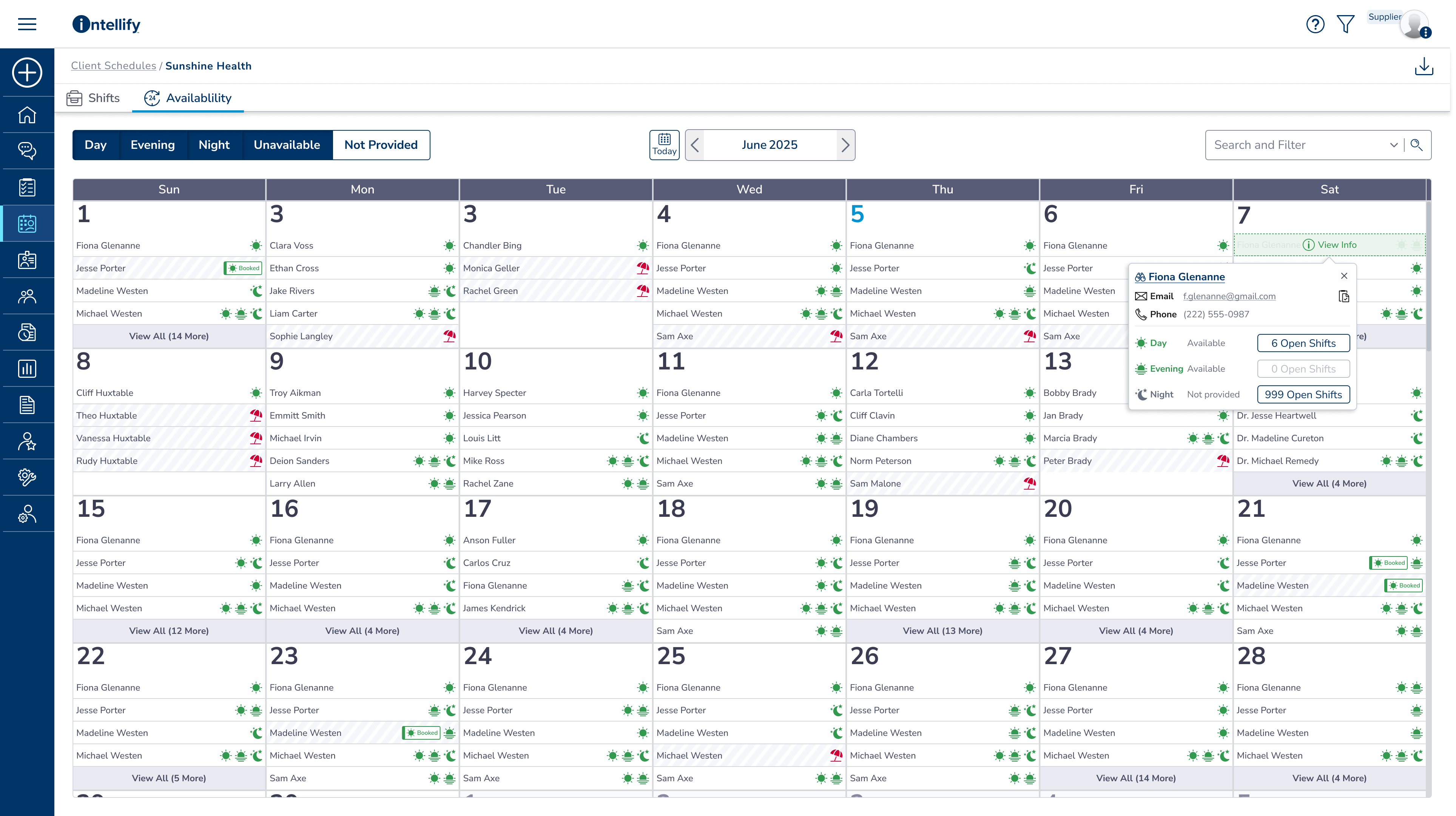 Availability Client Calendar