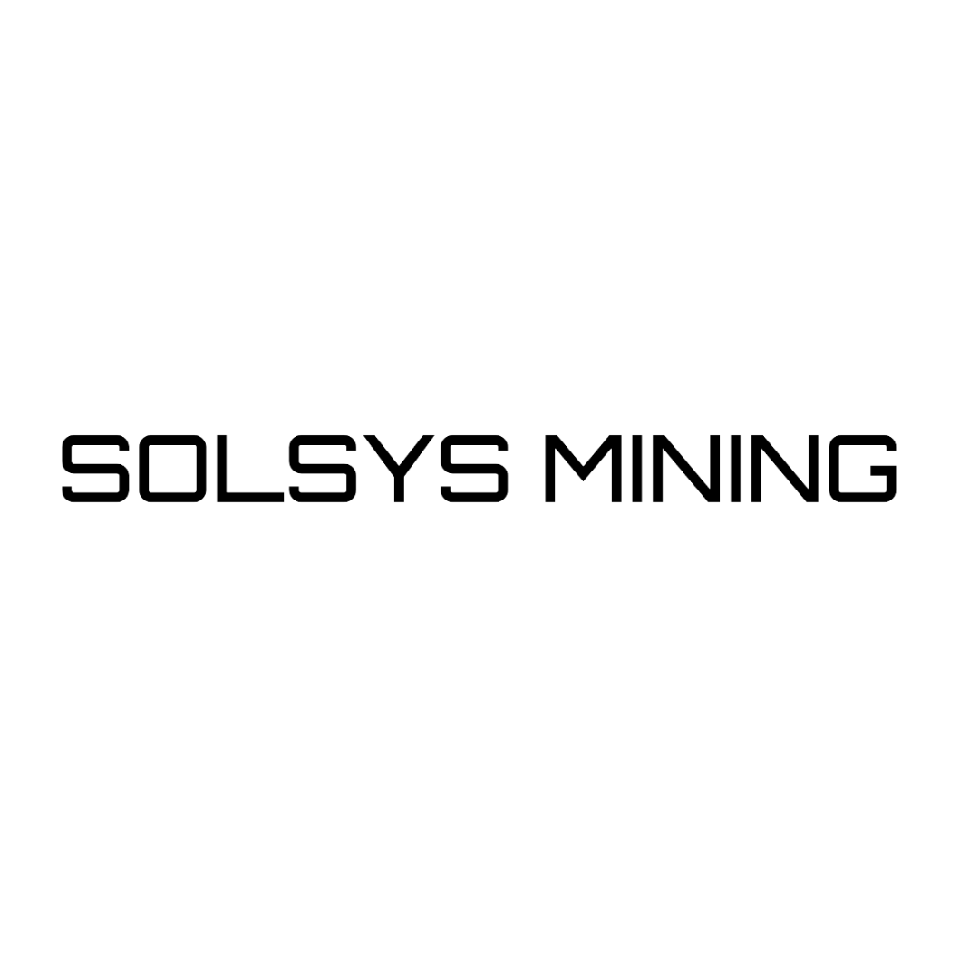 SOLSYS MINING text logo in bold, modern font on white background.