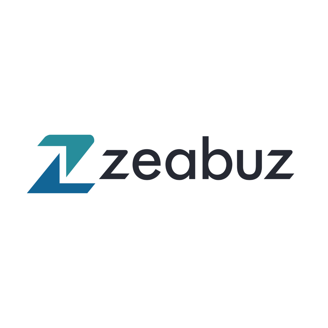 Zeabuz logo with stylized blue and teal Z icon to the left of the black text.