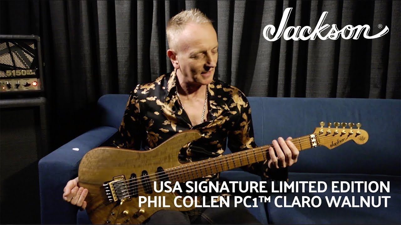 Phil Collen demonstrating the USA Signature Limited Edition PC1 Claro Walnut for Jackson Guitars