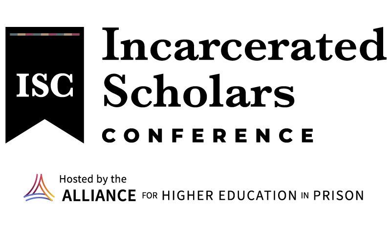 Incarcerated Scholars Conference (ISC) logo, hosted by the Alliance for Higher Education in Prison