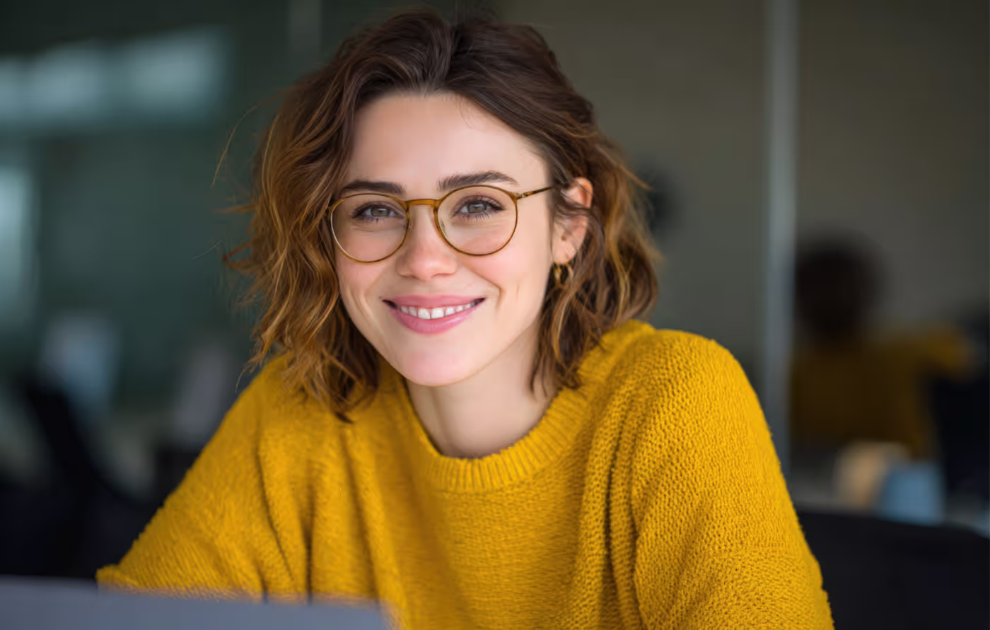 Junge Frau programmiert am Notebook