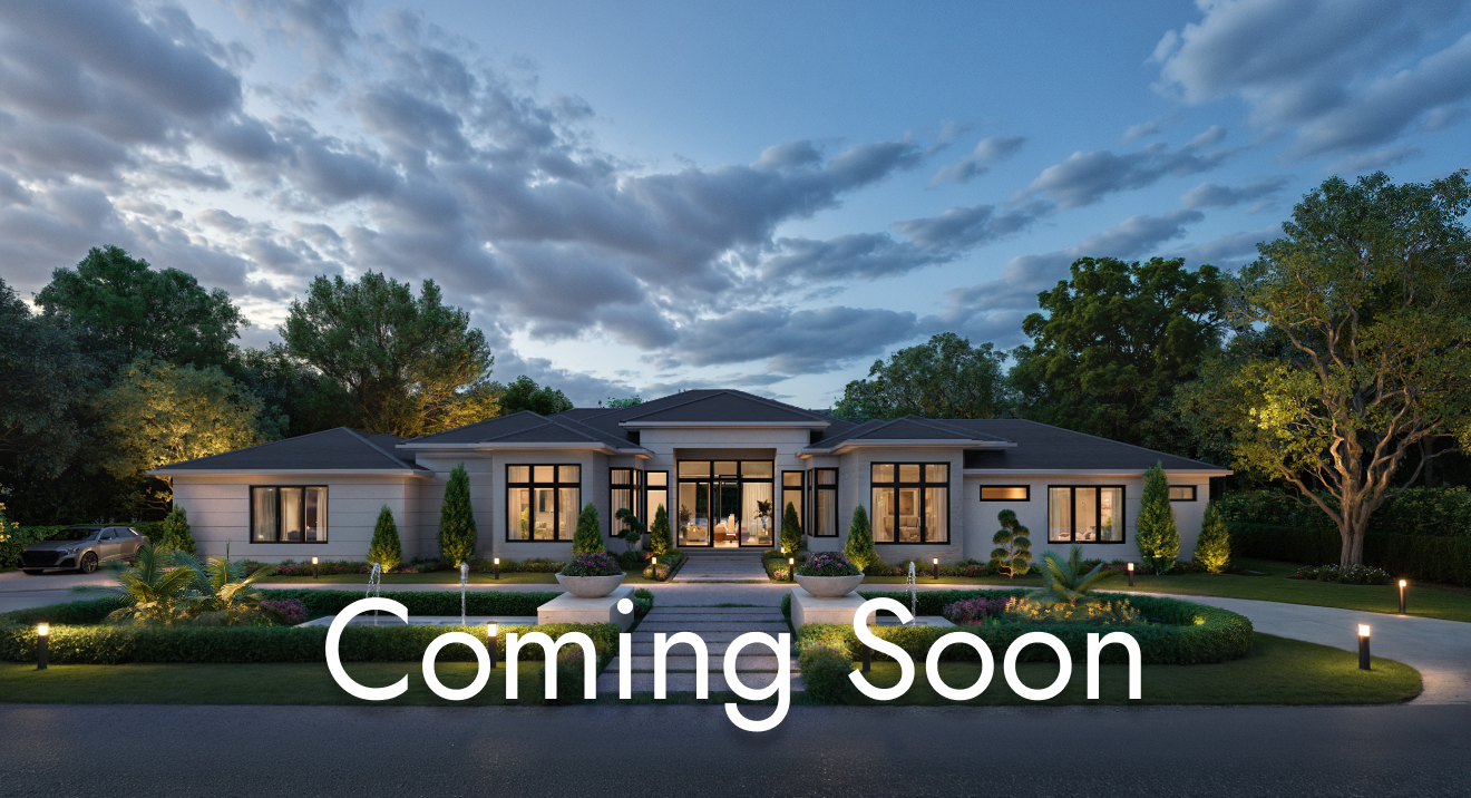 Modern Luxury Home - Front of house with Mercedes car in the driveway