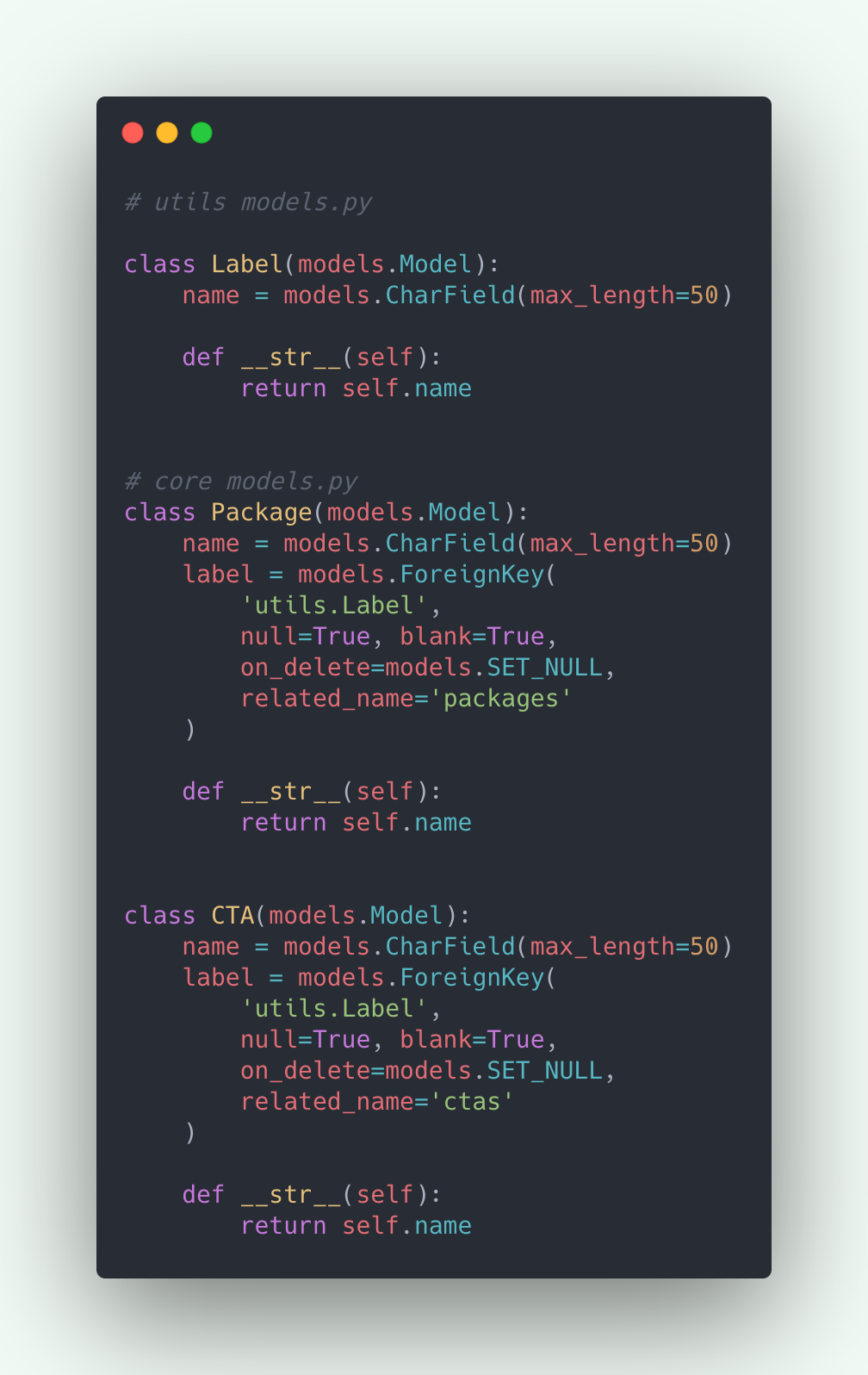 Delete model and fields