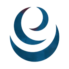 moon shape logo blue