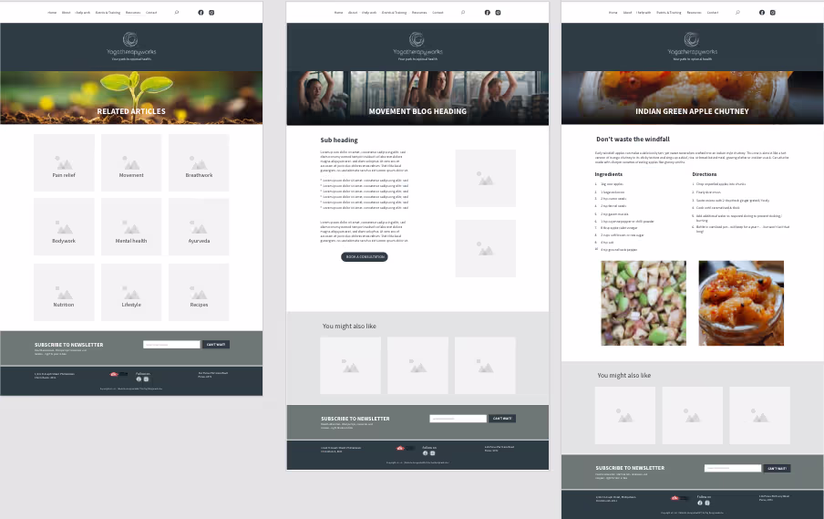 website design mockup design example screenshot