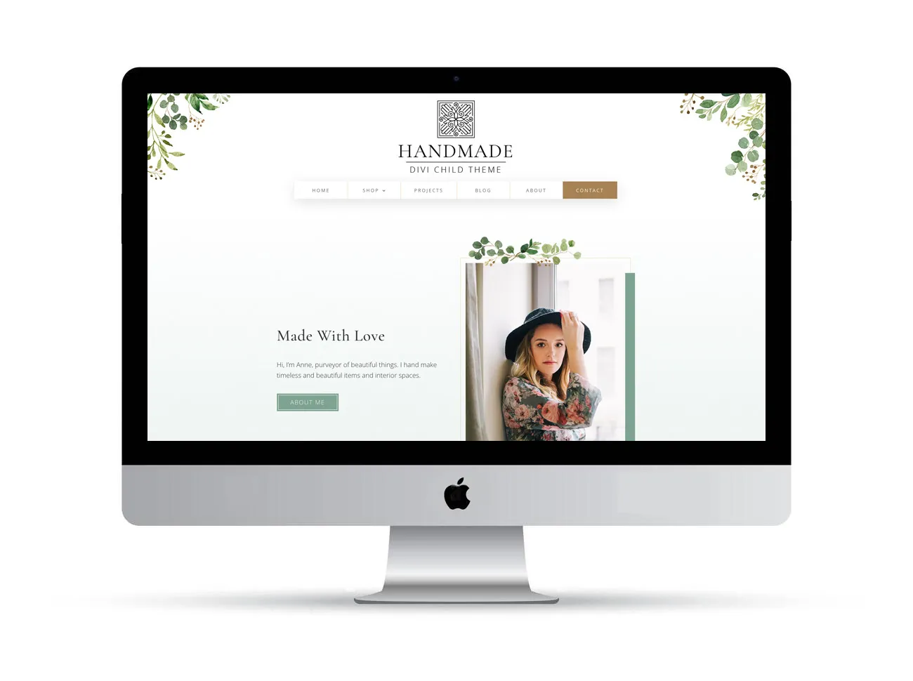 hero image of handmade website products