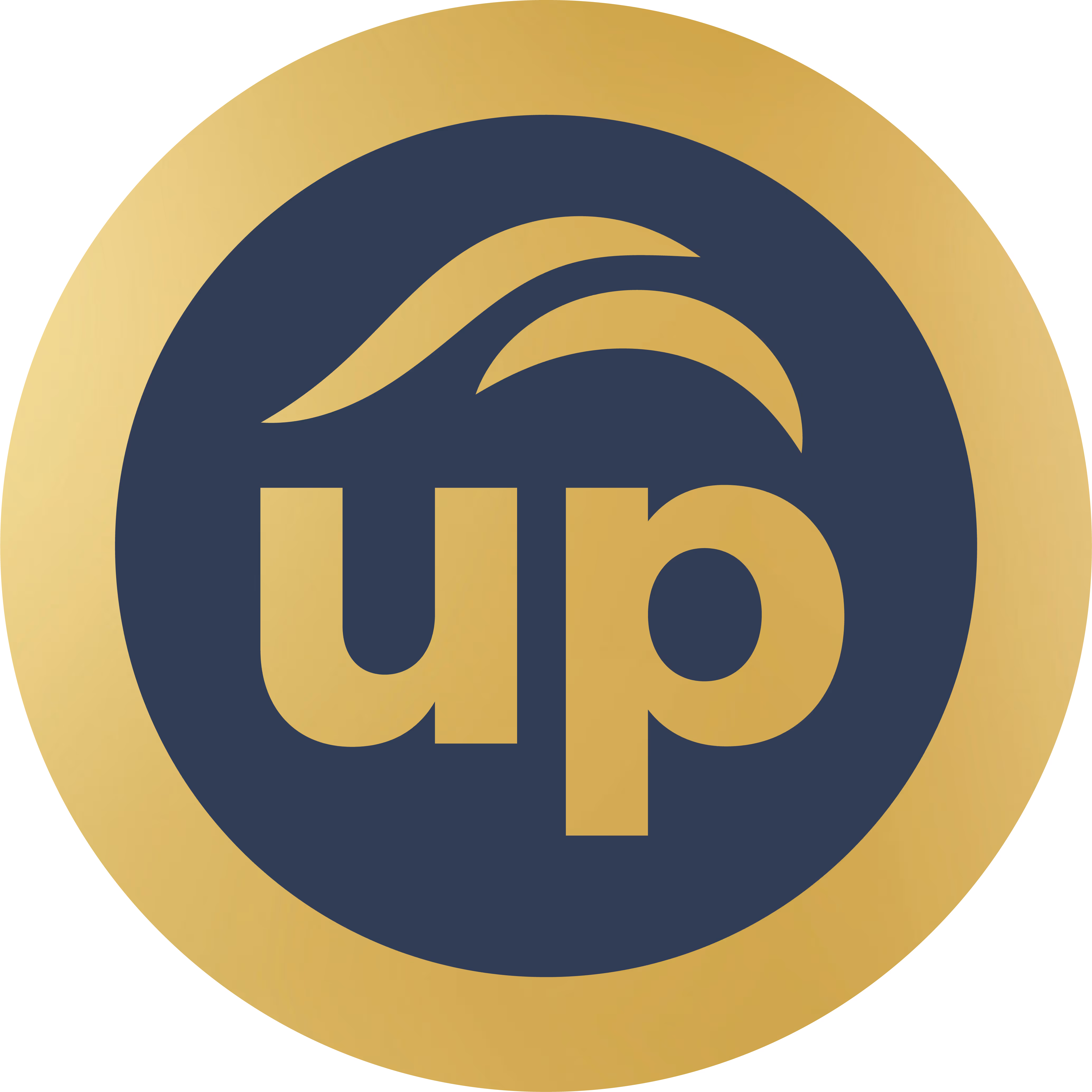 Gold and blue Circle logo Upstream Supplier