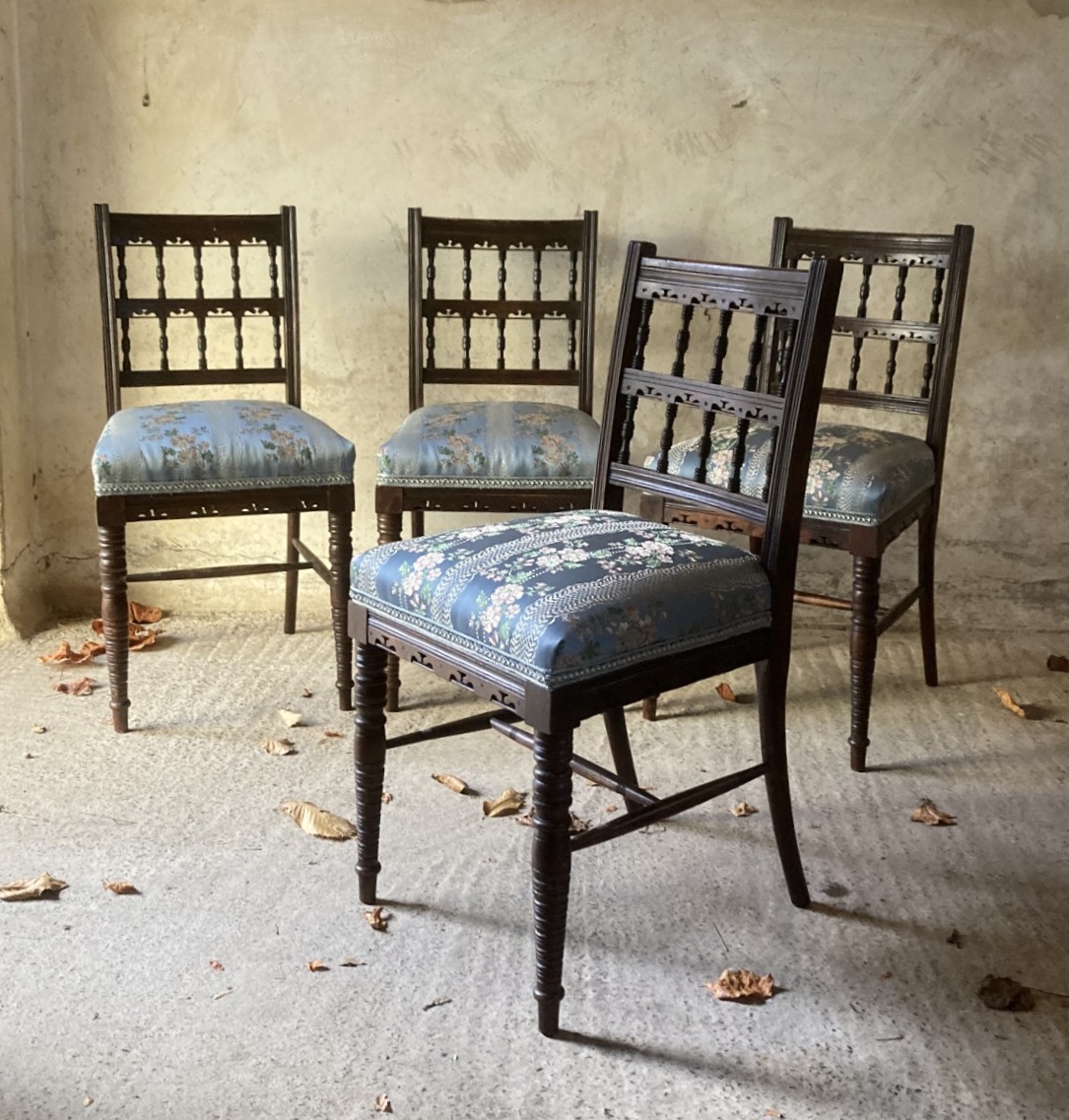 Set of 4 Bruce Talbert dining chairs