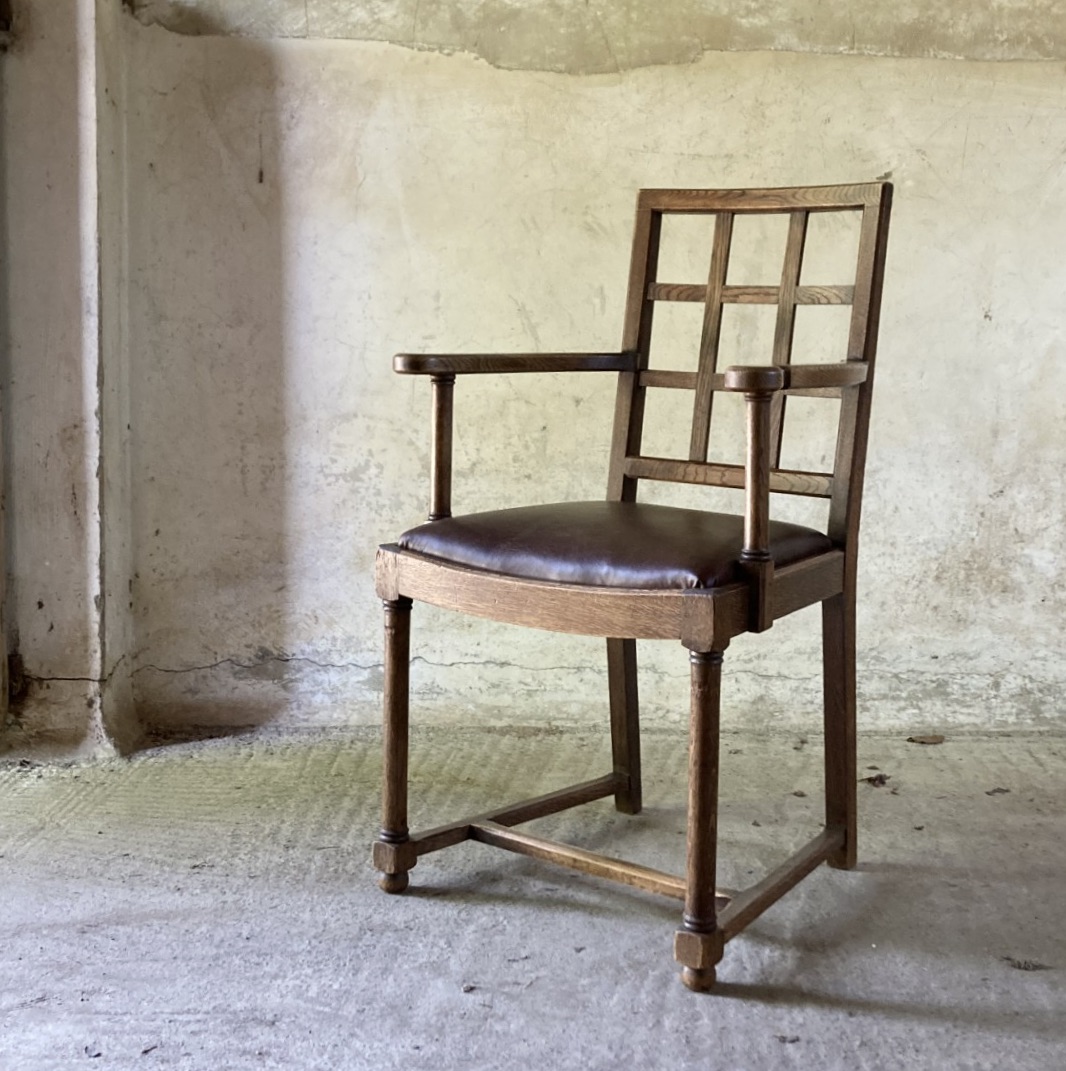 Heals Lattice back Tilden armchair