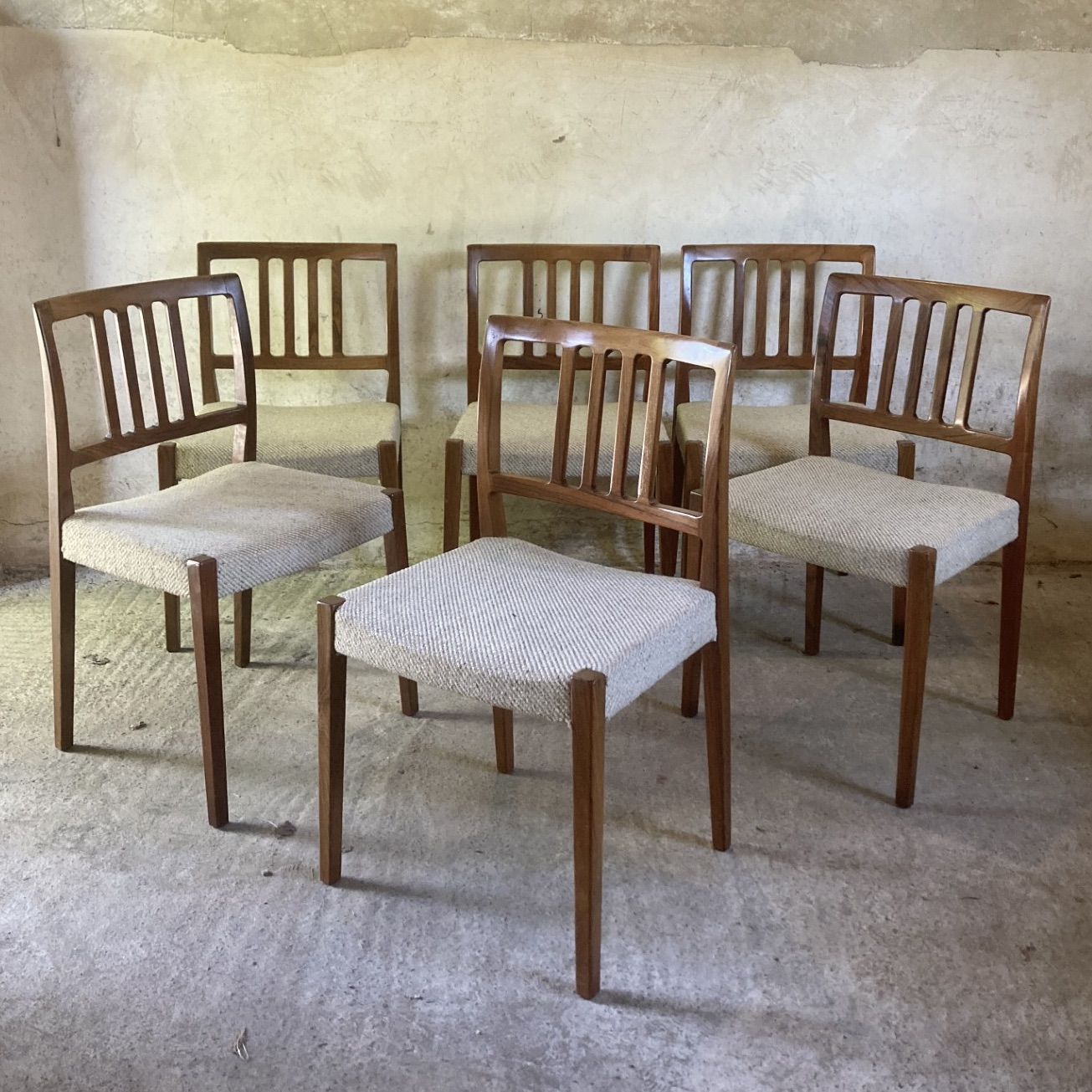 Set of 6 rosewood dining chairs by Nils Johnson