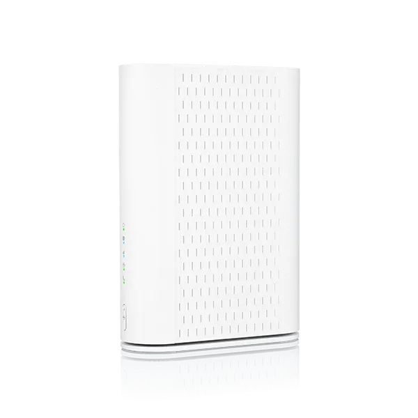Produktfoto von weißem Cube Router