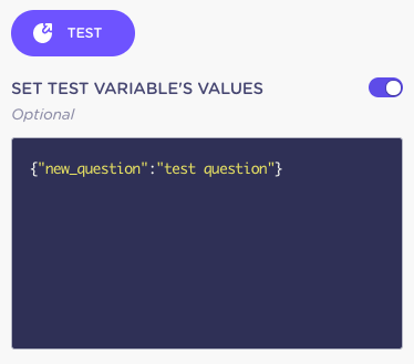 airtable webhook test params