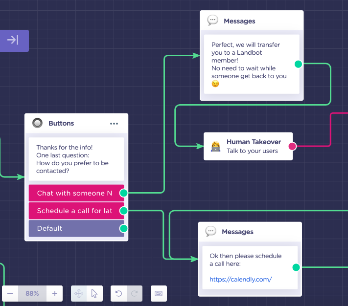 human takeover vs schedule call