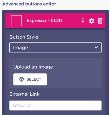 buttons block advanced editor