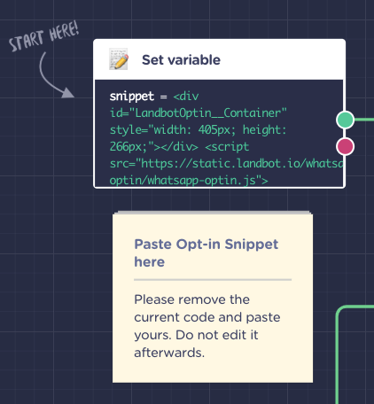 whatsapp opt in brick setup for conversational ai lead generation chatbot