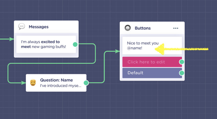 Bloque de personalización en el chatbot para web 