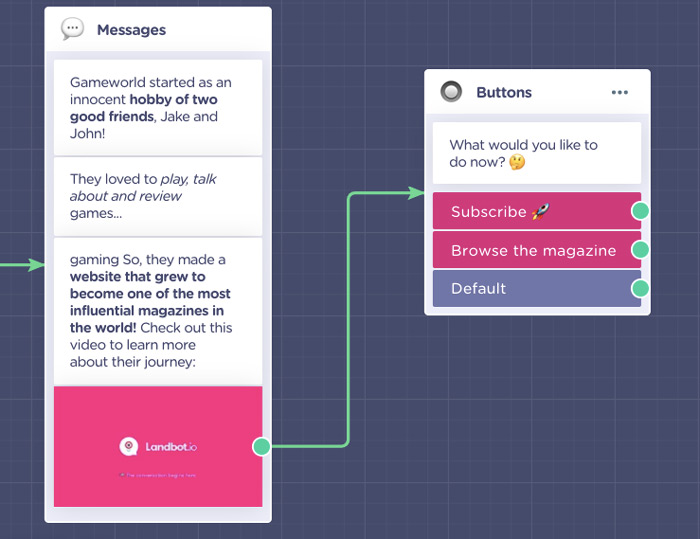 Bloque de suscripción en el chatbot para web 