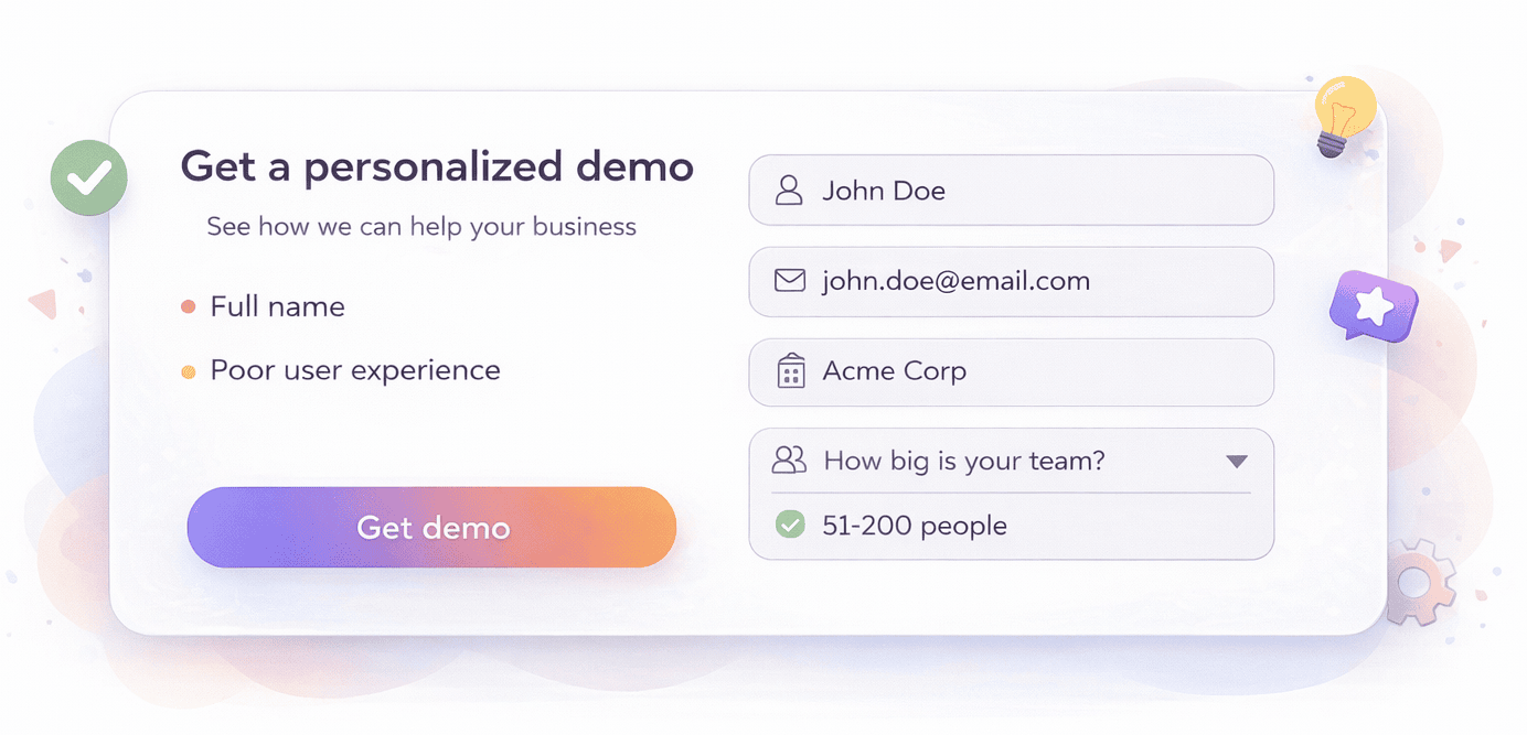 Traditional form to capture leads