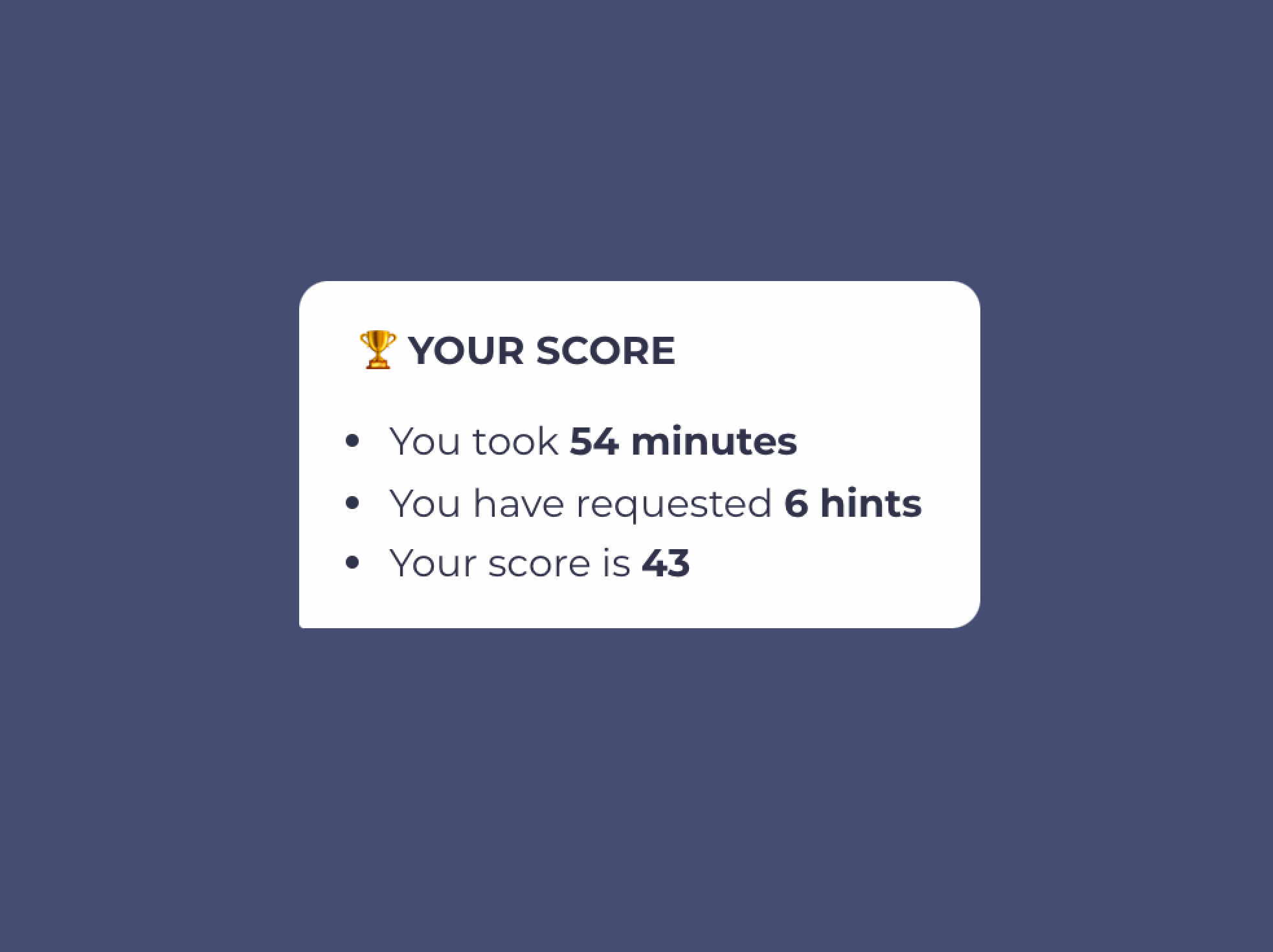 chatbot escape room final score