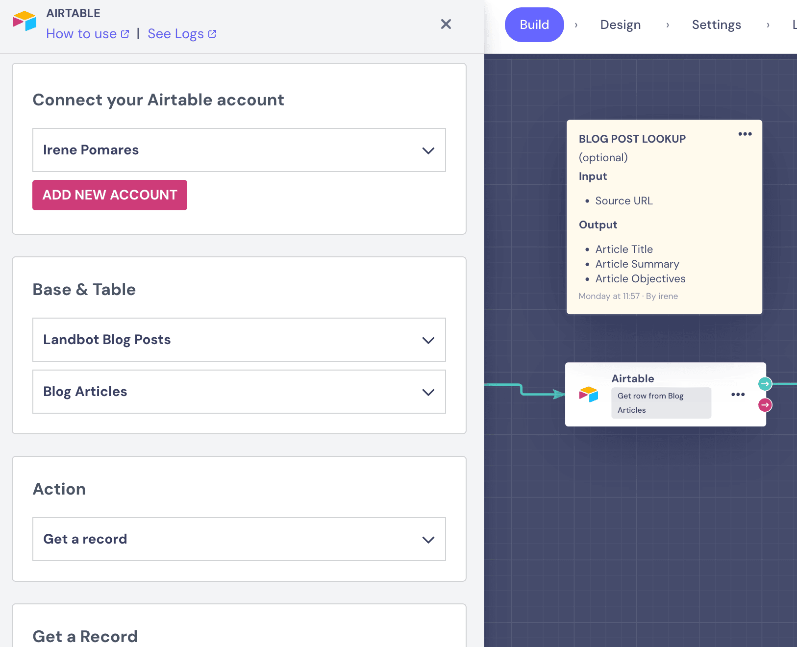 Airtable block setup 