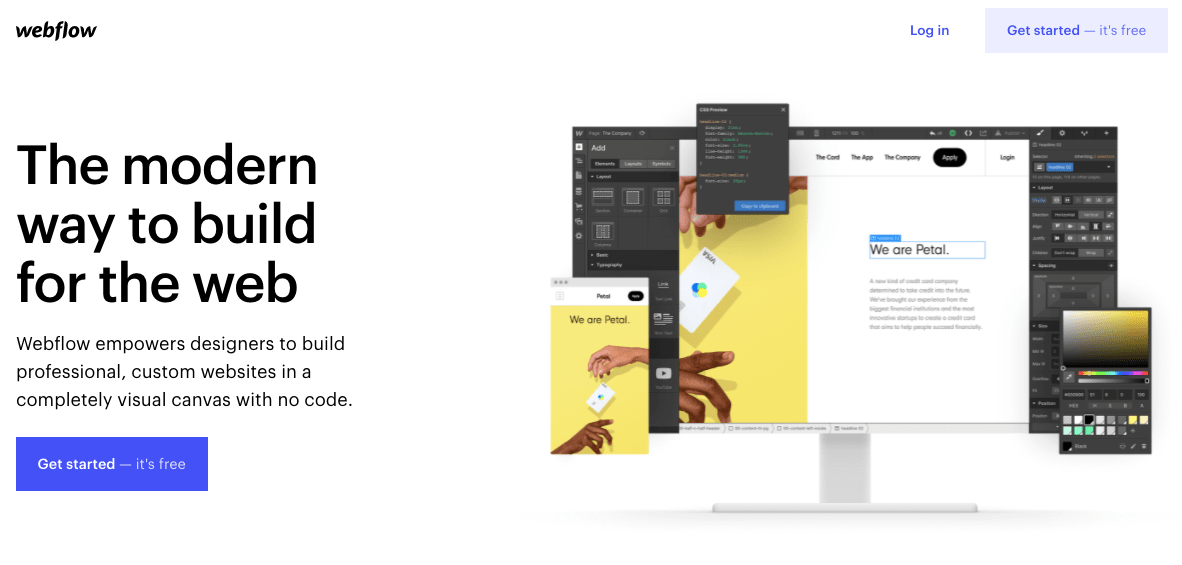 webflow website builder