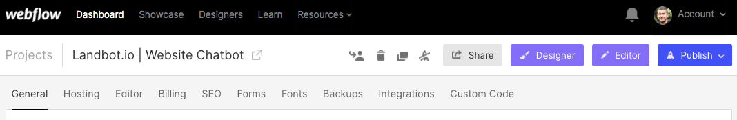 webflow designer
