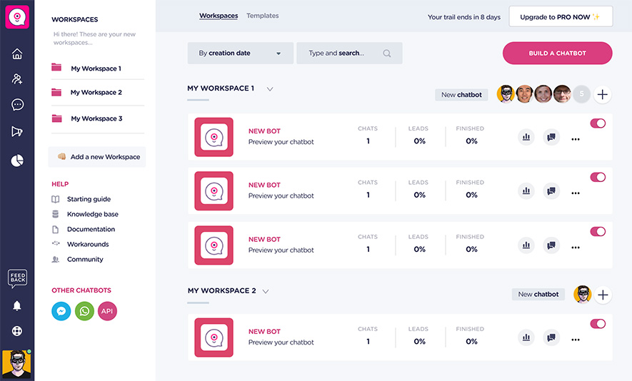 workspaces-landbot-update