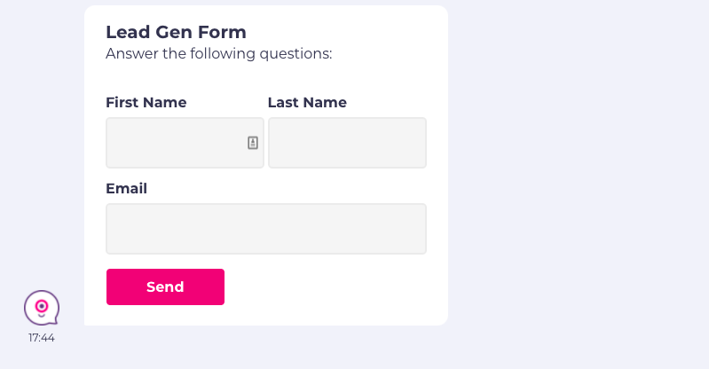 multi question form landbot