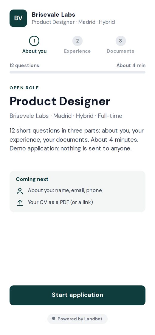 Job application stepper