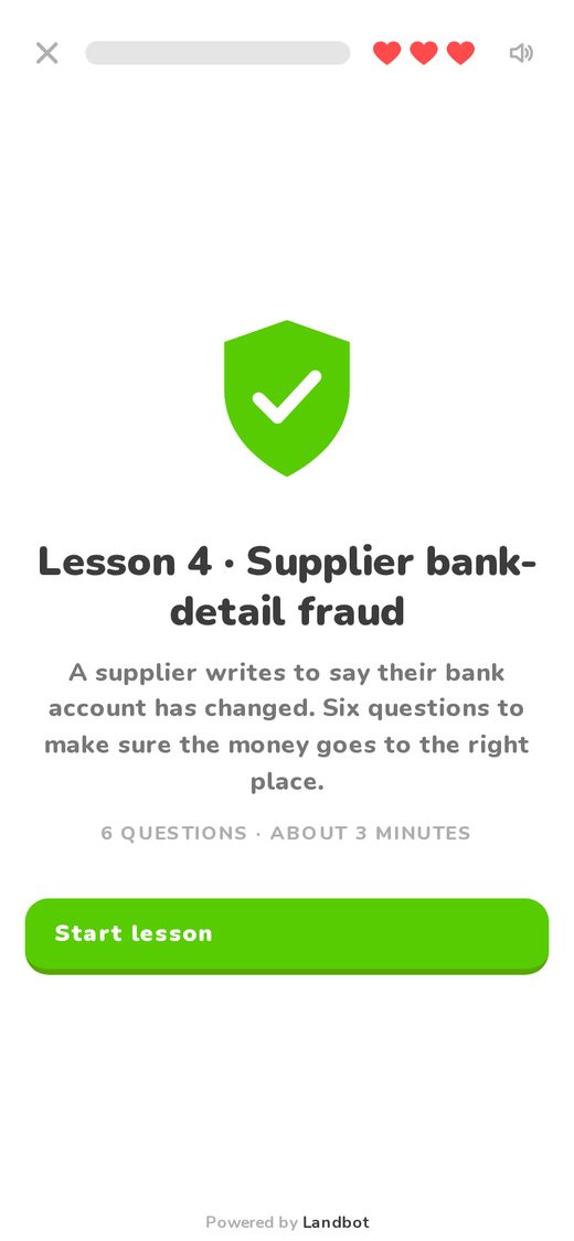 Gamified lesson