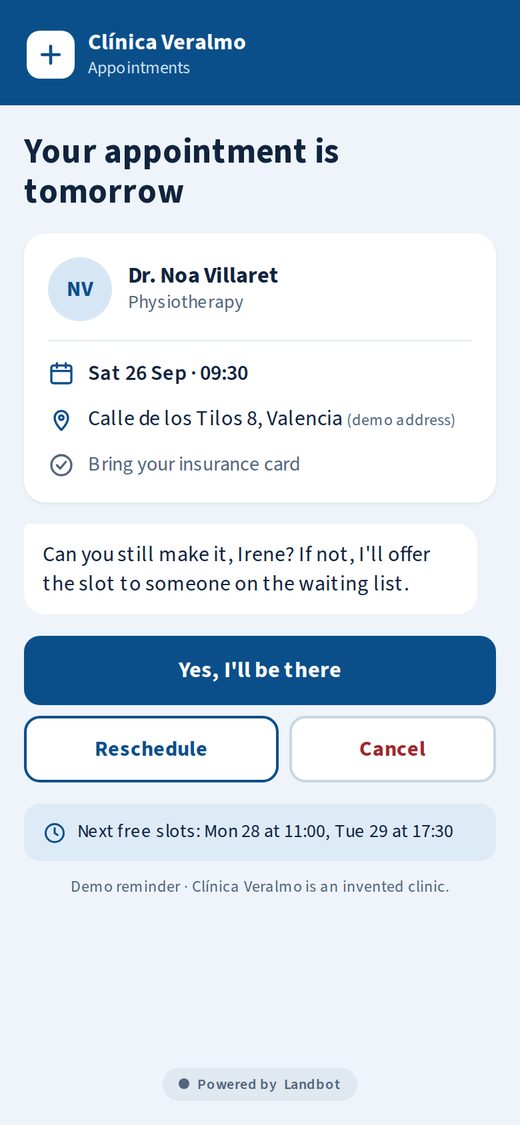 Appointment reminder