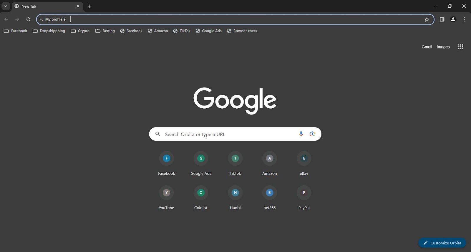 A browser in GoLogin