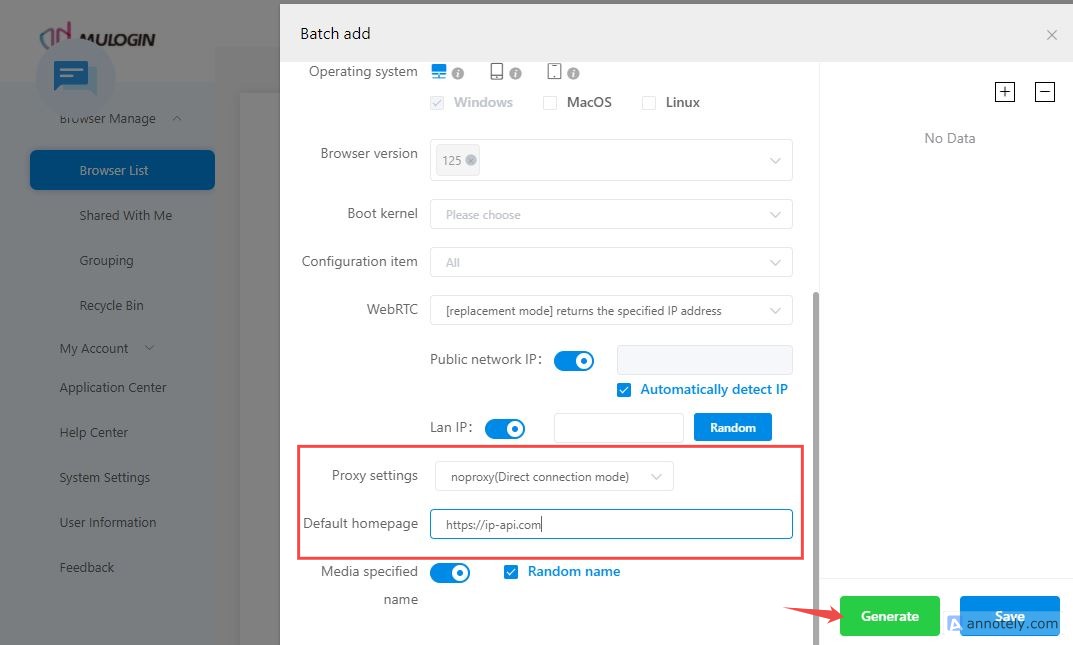 Create unique IP addresses