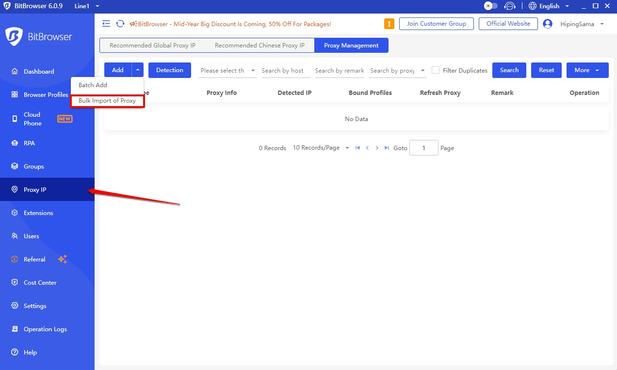 Batch Import of Proxy