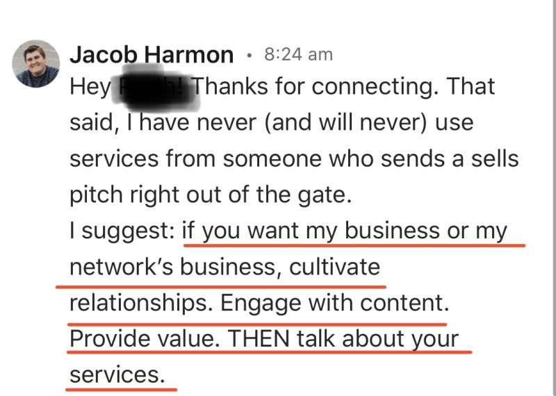 LinkedIn Sales Message