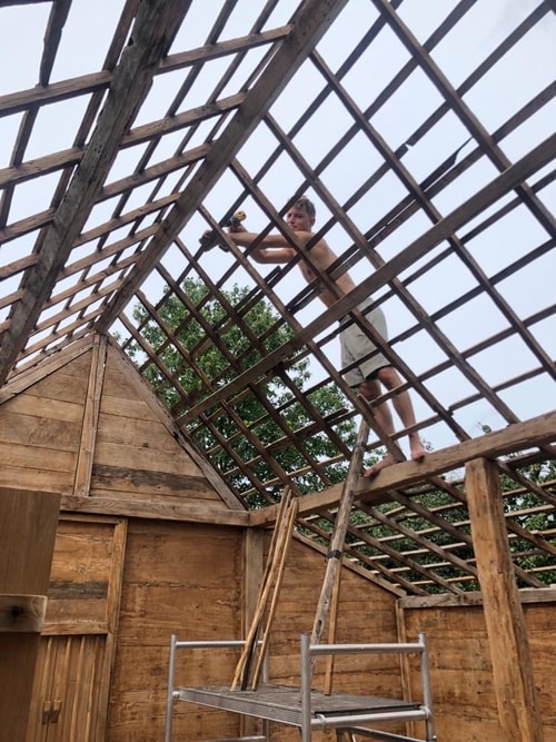 Balinese huisje in aanbouw