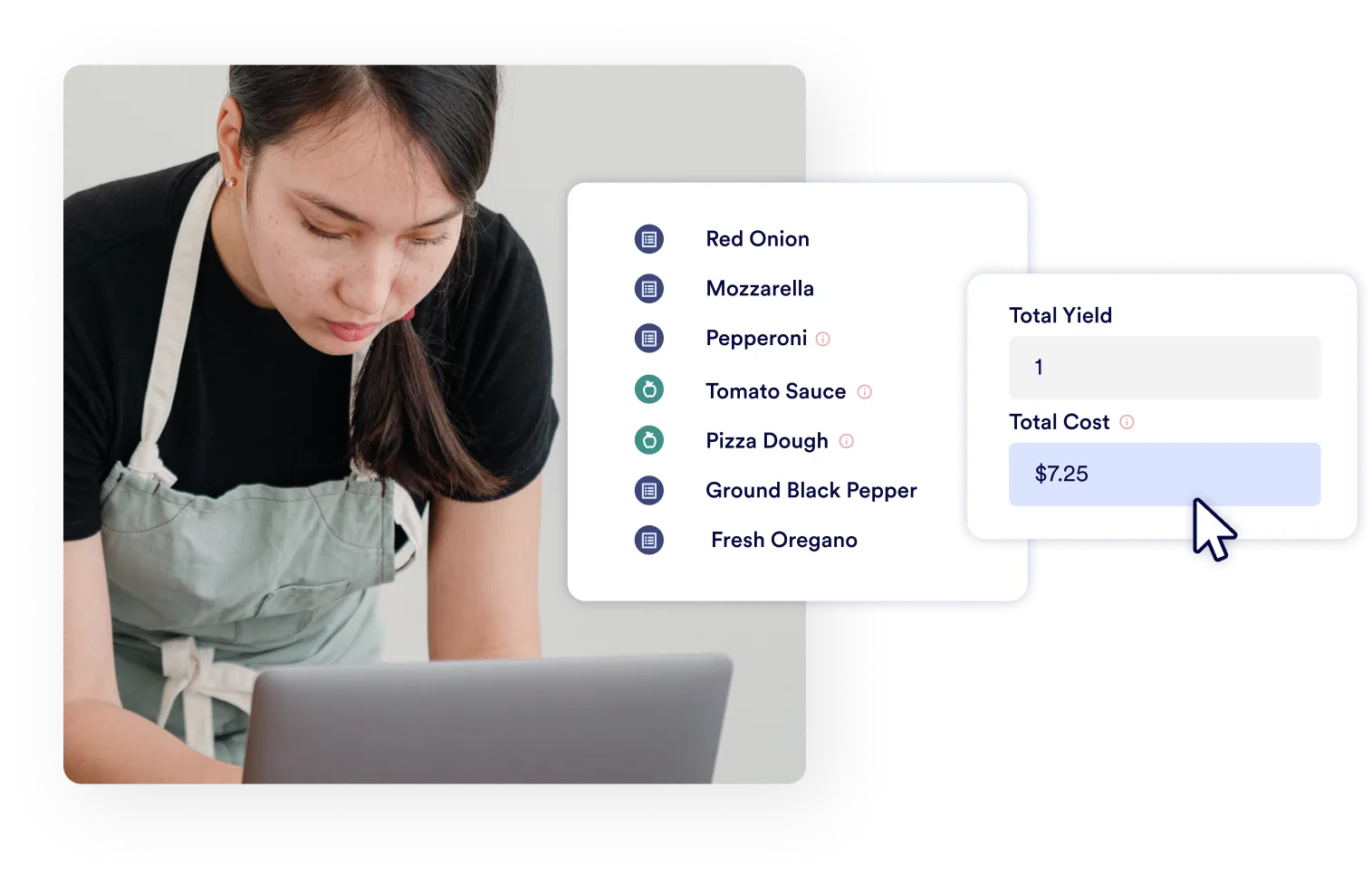 Grocery store produce issle with a list of invoices